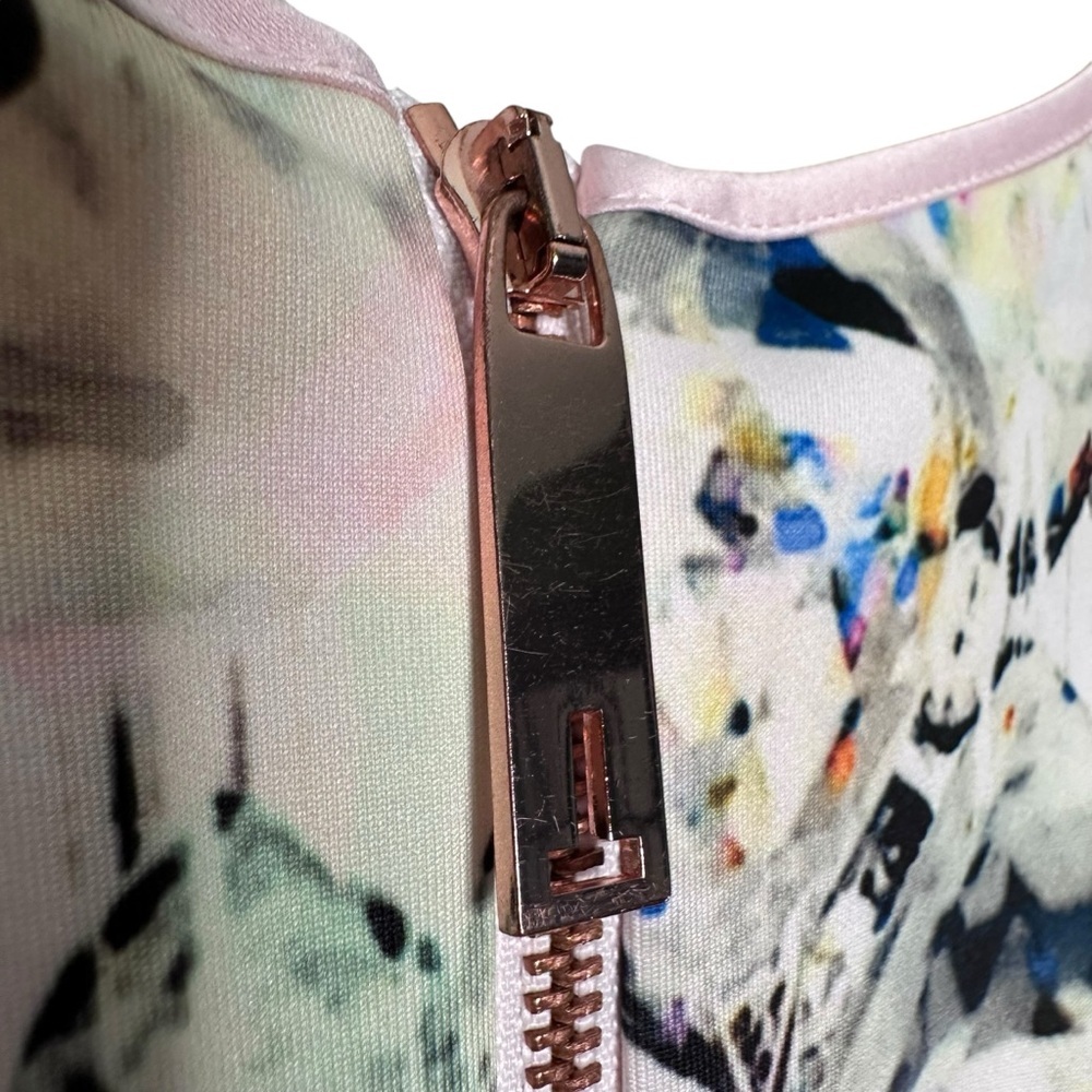 TED BAKER Sapira Synthetic Crystal Droplets Skater Dress Size 0 US 2 - Picture 5 of 13